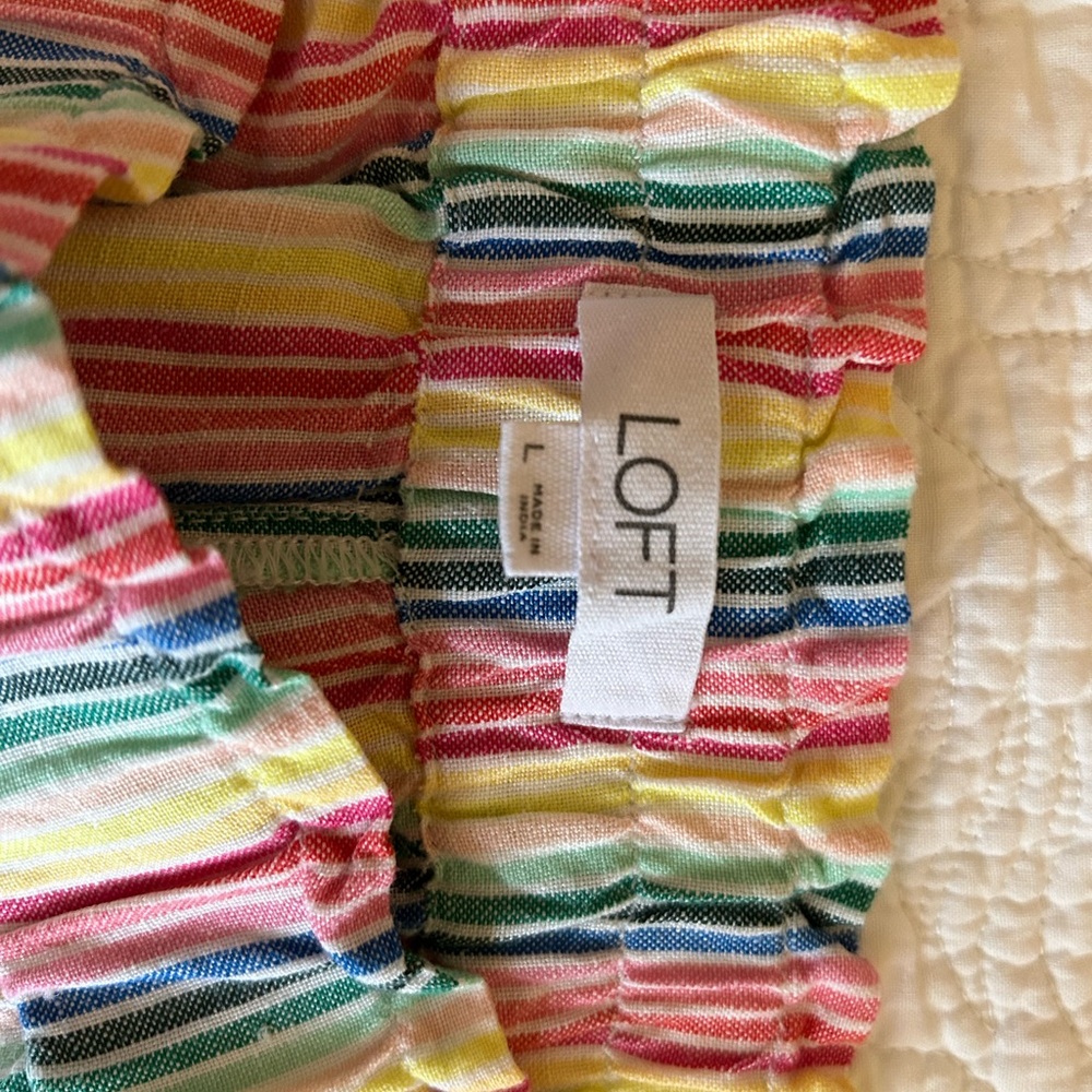 Loft Multicolor Striped Pants - image 2